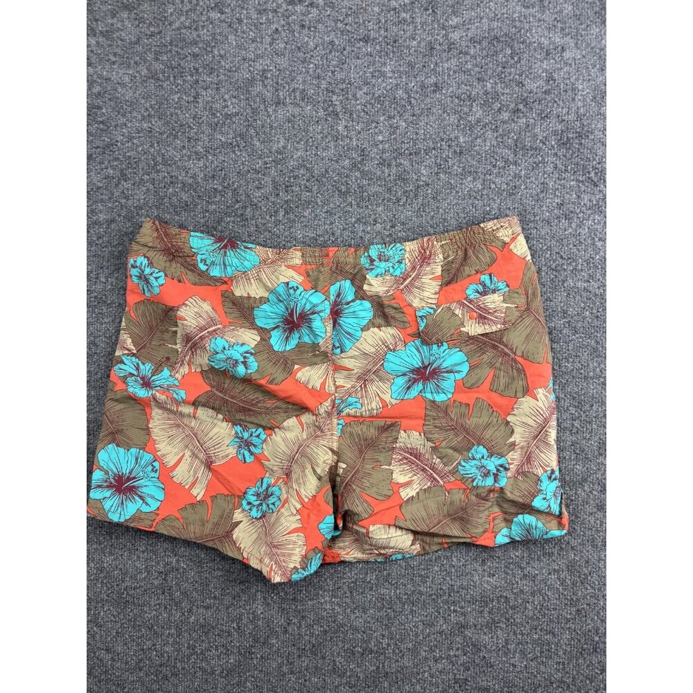 Patagonia Baggies Shorts Mens Medium Orange Floral‎ Hawaiian Mesh Lined Nylon - Picture 6 of 7